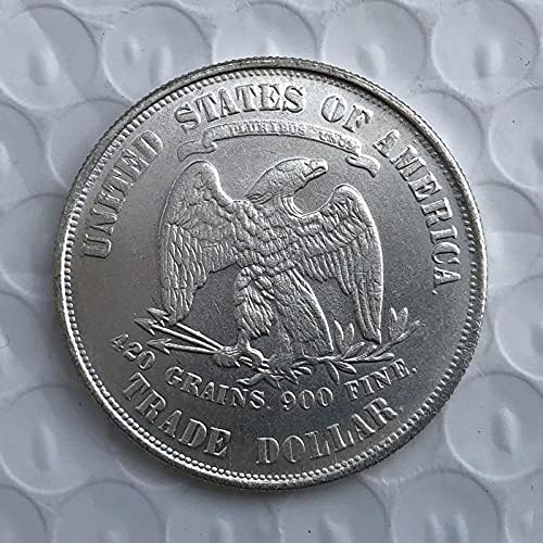 Original 1882 američki novčići od mesingane ploče Srebrna zanat Strani memorijalni kovanica kolekcija kolekcija