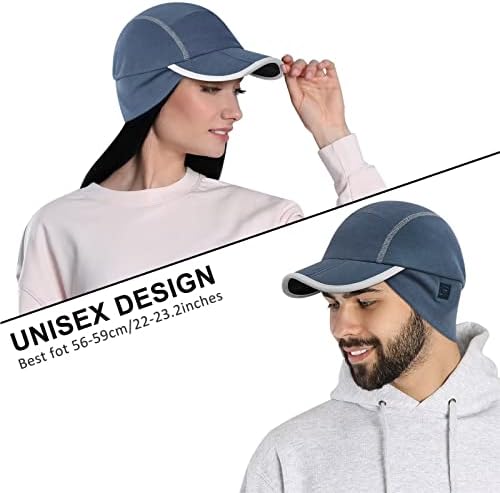 GADIEMKENSD kapa od flisa sa padajućim grijačem za uši, sklopivi obod, reflektirajući zimski šešir Unisex