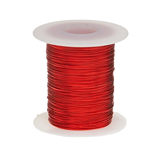 Magnetna žica, teška konstrukcija emajlirana bakrena žica, 22 AWG, 8 oz, 250' dužina, 0.0276 prečnik,Crvena