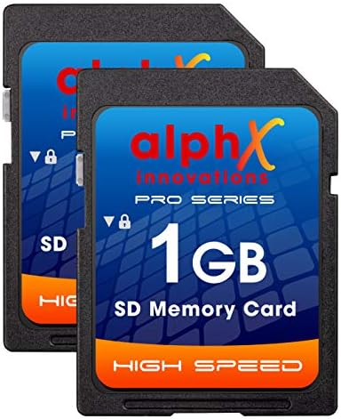 AlphX 1GB SD Secure digitalne memorijske kartice, paket od 2 - kompatibilan sa Canon Nikon Sony Pentax Kodak