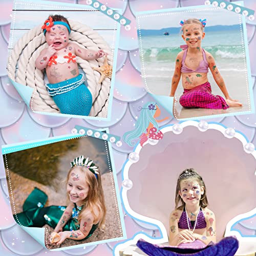 232 komada dječje ljetne zabave privremene tetovaže Luau tematske tetovaže Mermaid privremene tetovaže vodootporne