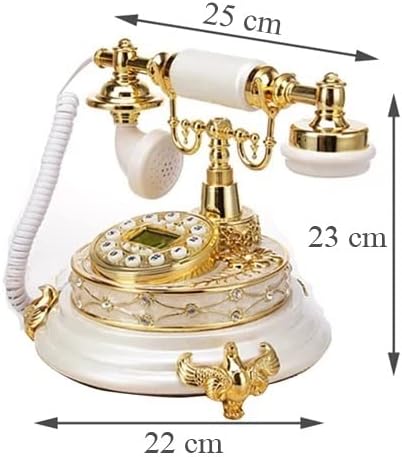 MXiaoxia Antique fiksni klasični retro bijeli vintage fiksni telefon napravljen od urede za uređenje smole
