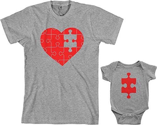 ThreadRock Heart & Neostala komada dojenčadi i muške majice podudaranje