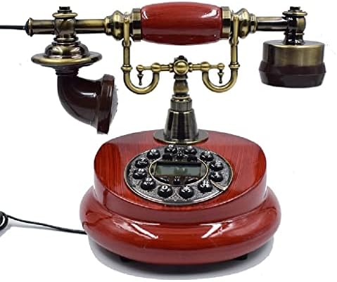 N / A Antique Cord Candline fiksni fiksni digitalni retro gumb za retro telefon biranje vintage ukrasnih