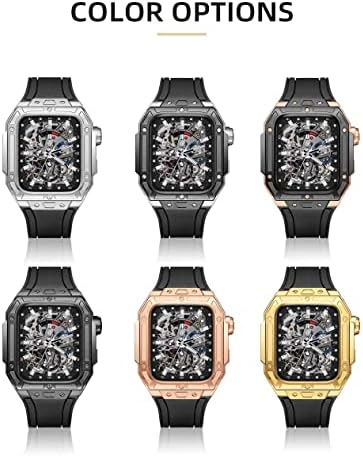 Twrqa luksuzni metalni sat za Apple Watch Band 7 8 45mm Dijamantni modifikacijski modifikacijski okvir Bezel