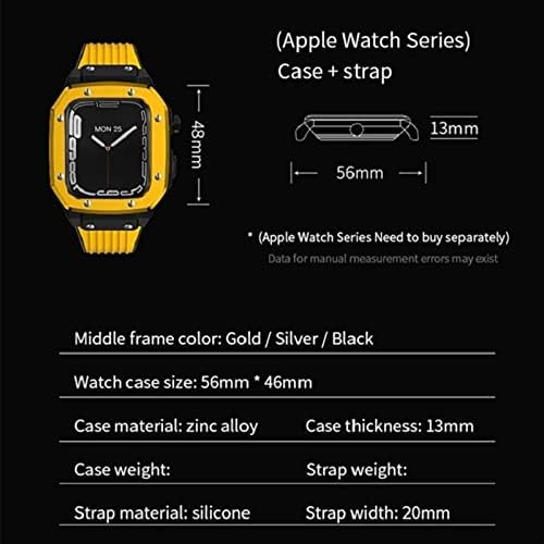 Azanu za Apple Watch Band Series 6 44mm Legura sa sat kafići 45mm 42mm Metalni okvir Modifikacija mod kompleta
