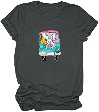 Žene Ležerne majice Smiješno uskršnja grafička majica Labavi kratkih rukava Tees Ters TEEEN Girls Toes Dression