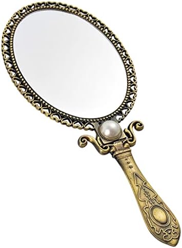 UXZDX 1pc prijenosno ogledalo za šminkanje ručno ogledalo dekor starinski stil ručno ogledalo dame Kozmetičko