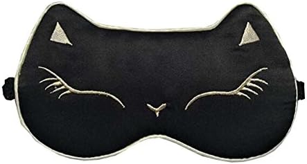 Crna mekana svilena maska ​​za mirovanje Slatka lisica dizajn