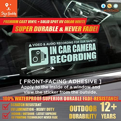 U automobilu za snimanje prozirnih naljepnica Dash CAM za video nadzor nad sigurnosnim upozorenjem ZNAČITE