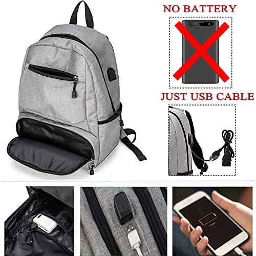 Gkaikpe Putovanje ruksak za laptop sa višestrukim ruksakom otpornog na zipper s USB priključkom za punjenje