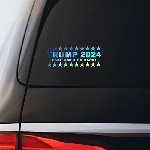 Trump 2024 Naljepnica naljepnica Notebook Auto laptop 5,5 x2,25 | Holografski |