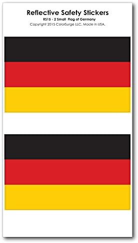 COOLHUBCAPS zastave Njemačke reflektirajuće dekali - 2 mala