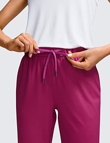 CRZ Yoga Žene 4-smjerne pantalone za gležnjače - 7/8 haljine radne hlače džepovi Atletski joga putuju casual