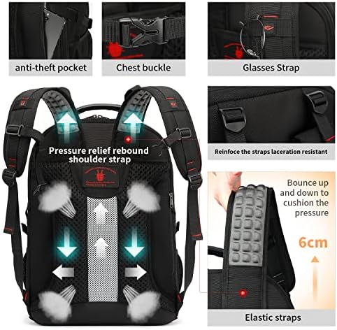Boniyee ruksak za Laptop za muškarce - putni ruksak sa USB priključkom za punjenje za svakodnevna putovanja