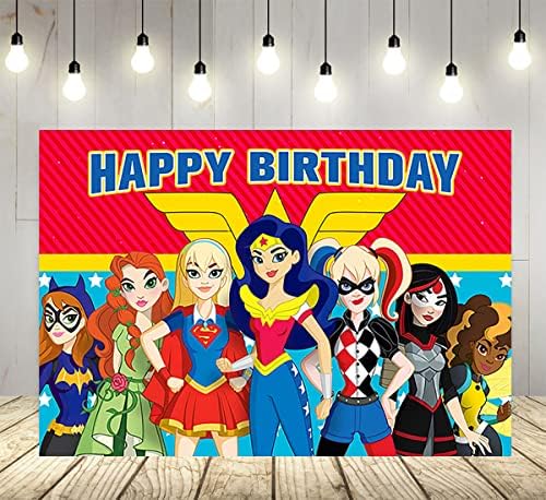 Super Hero djevojke pozadina za rođendanske potrepštine foto pozadine super heroj tema Baby Shower Banner