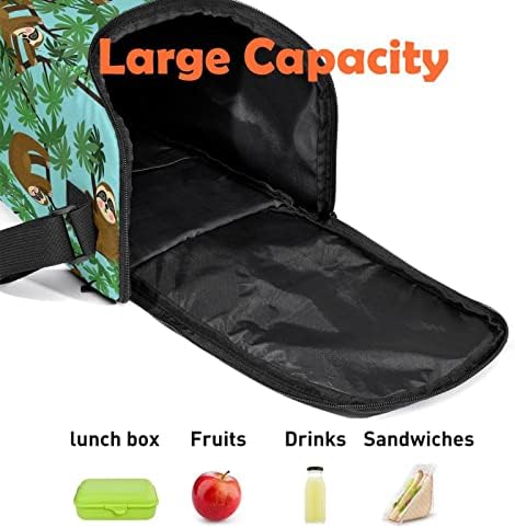 Guerotkr torba za ručak za žene, kutija za ručak za muškarce, ženska kutija za ručak,lišće tropskog životinjskog