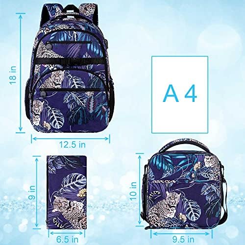 Zllyert laptop ruksak, 16-inčni školski torba za knjige, torbe protiv krađe i torbe za ručak, vodootporni