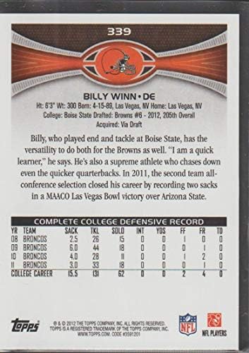 Billy Winn 2012 topps - [baza] 339