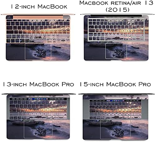 Lex alterna vinilna koža Kompatibilna sa MacBook Air Pro 16 Retina 15 12 2020 2019 2018 Seascape Ocean Stone