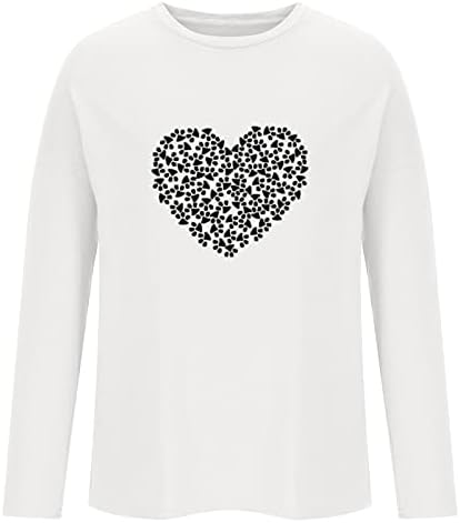 Crewneck bluze za ženske majice plus veličine 2022 Jednostavno grafičko zveznici s dugim rukavima Ležerni