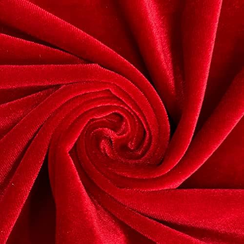 Princeza crveni poliester Spandex rastezljiva baršunasta tkanina za mašne, gornji čvorovi, oblozi za glavu,