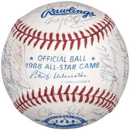1988 NL All Star tim potpisan bejzbol Greg Maddux Ryne Sandberg Gary Carter PSA - autogramirani bejzbol