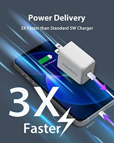 Gigastone 20W USB C Charger 4-Pack Power Essential PD3. 0 brzi punjač kompaktni USB C Adapter za brzo punjenje