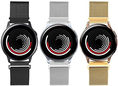Yuejiamei 3 Pack Metal Bands Kompatibilni za Galaxy Watch 4 Band / Galaxy Watch 4 Classic Band / Galaxy