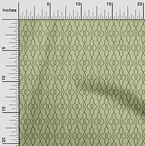 oneOone Cotton Cambric svijetlo zelena tkanina geometrijske potrepštine za prošivanje Print šivaća tkanina