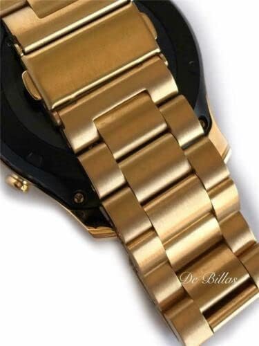 De Billas Lux 24K pozlaćeni Samsung Gear S3 Classic Gold Link Band Smart Watch Custom