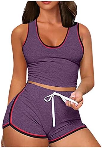 Ženski jogger kratke hlače 2 komada set lagani 2 komada sportskih odijela gornje kratke torbice