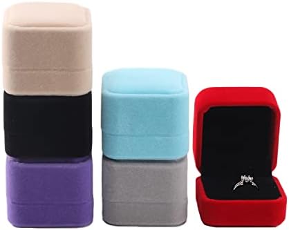 MOILLUXE 6packs Velvet Ring Box naušnica & amp; značka kutija 6colors Velvet nakit privjesak kutija za prijedlog