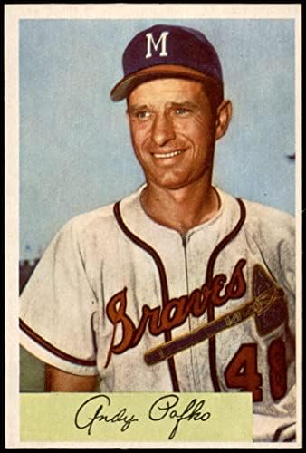 1954 Bowman 112 Andy Pafko Milwaukee Braves VG / ex Hrabres