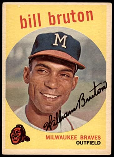 1959 TOPPS # 165 Billy Bruton Milwaukee Braves VG Braves