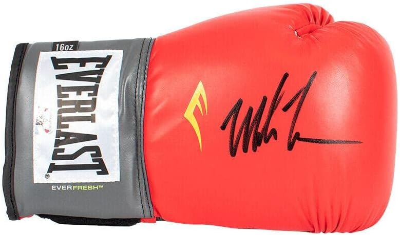 Mike Tyson Potpisao Bokserske Rukavice-Posljednje, Crvene Rukavice Za Boks Sa Autogramom