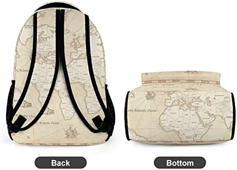 Vintage stil Zemlje Karta Laptop ruksaci Slatka putopisna torba Ležerne prilike day paketa za muškarce Žene