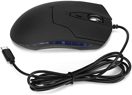 Žičani miš, plavi pozadinski miša C Ožičeni miš za laptop, ergonomski multimedijski tasteri podesivi DPI