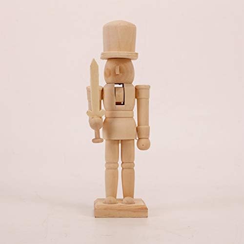 BESPORTBLE Home Decor Nutcracker lutka DIY ukras 1pc drveni Orašar vojnik drveni Orašar zanat DIY Grafiti