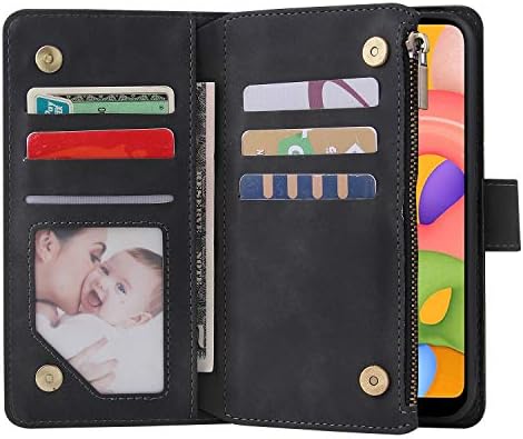 CHICASE torbica za novčanik za Galaxy A01, slučaj Samsung A01,PU kožna torbica sa zatvaračem džepni držač