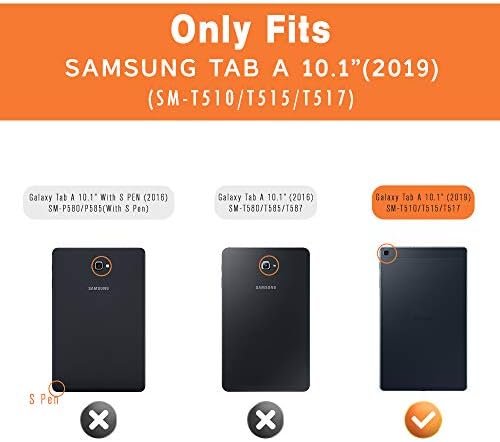 Galaxy Tab A 10.1 2019 Case SM-T510 / T515 Tman Kickstand 3 u 1 Hybrid Hard Heavy duak robusno otporan na