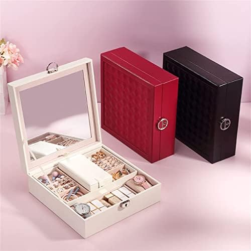 Kutija za nakit Veliki kapacitet Ženski Dvostruki sloj sa zaključavanjem korejskom rukom Nakit za odlaganje kutije za odlaganje (boja: B, Veličina