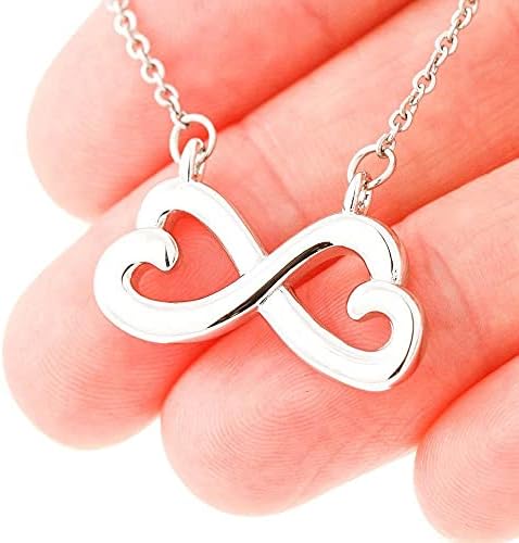 Nakit za poruke, ručno rađena ogrlica - personalizirani poklon Infinity Heart ogrlica, djeverušem poklon