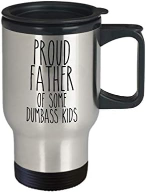 Ponosan otac neke glupačke djece Šalica smiješna tata putnička kupa kafe za očev dan