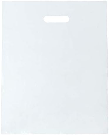 InfinitePack 500 kom. Clear Neispitane torbe 12 x 15 ručke za rezanje maloprodaje Torbe za kupovinu, plastične