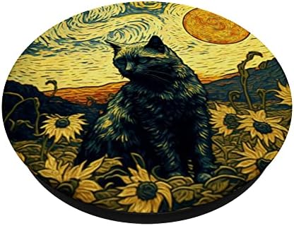 Van Gogh Cat Popsockets zamjenjiva popgrip