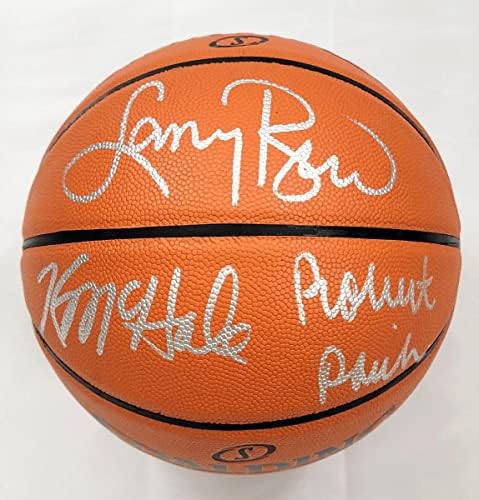 Larry Bird Kevin Mchale Robert Parish Autographing Boston Celtics Spalding NBA replika Igra Ball Basketball