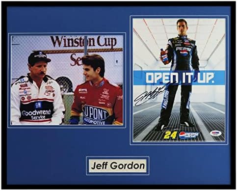 Jeff Gordon potpisao je uokvirene 16x20 foto set PSA / DNK W / DALE Earnhardt - autogramirani NASCAR Photos