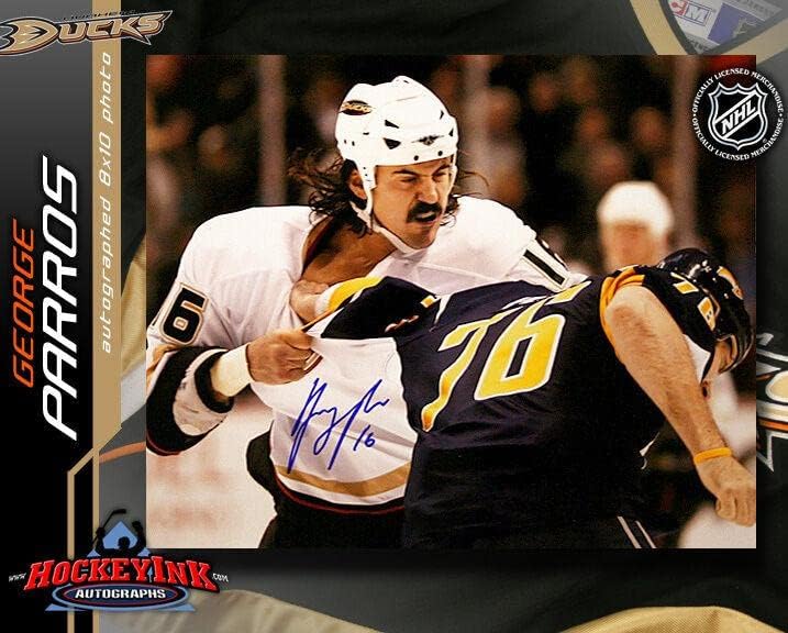George Parros potpisao patke 8x10 photo -70199 - AUTOGREMENT NHL Photos