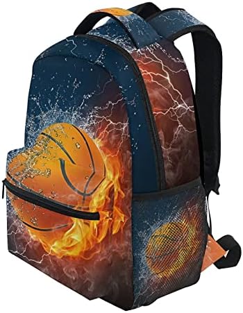 Zoeo Boys School Backpack Burning košarkaškim torbom za knjige Pješačenje za putovanja za student 3 četvrta